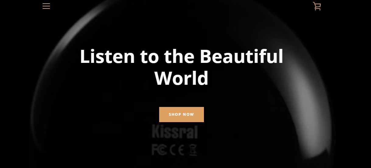 Kissralのブランドホームページ