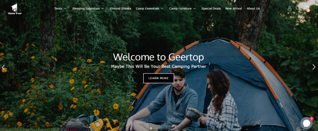 GEERTOPのホームページ画像